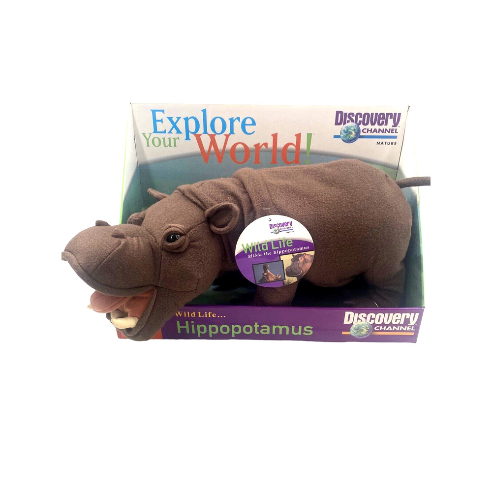 Vintage Discovery Channel Nature MIBIA The Hippopotamus Plush Toy 2000